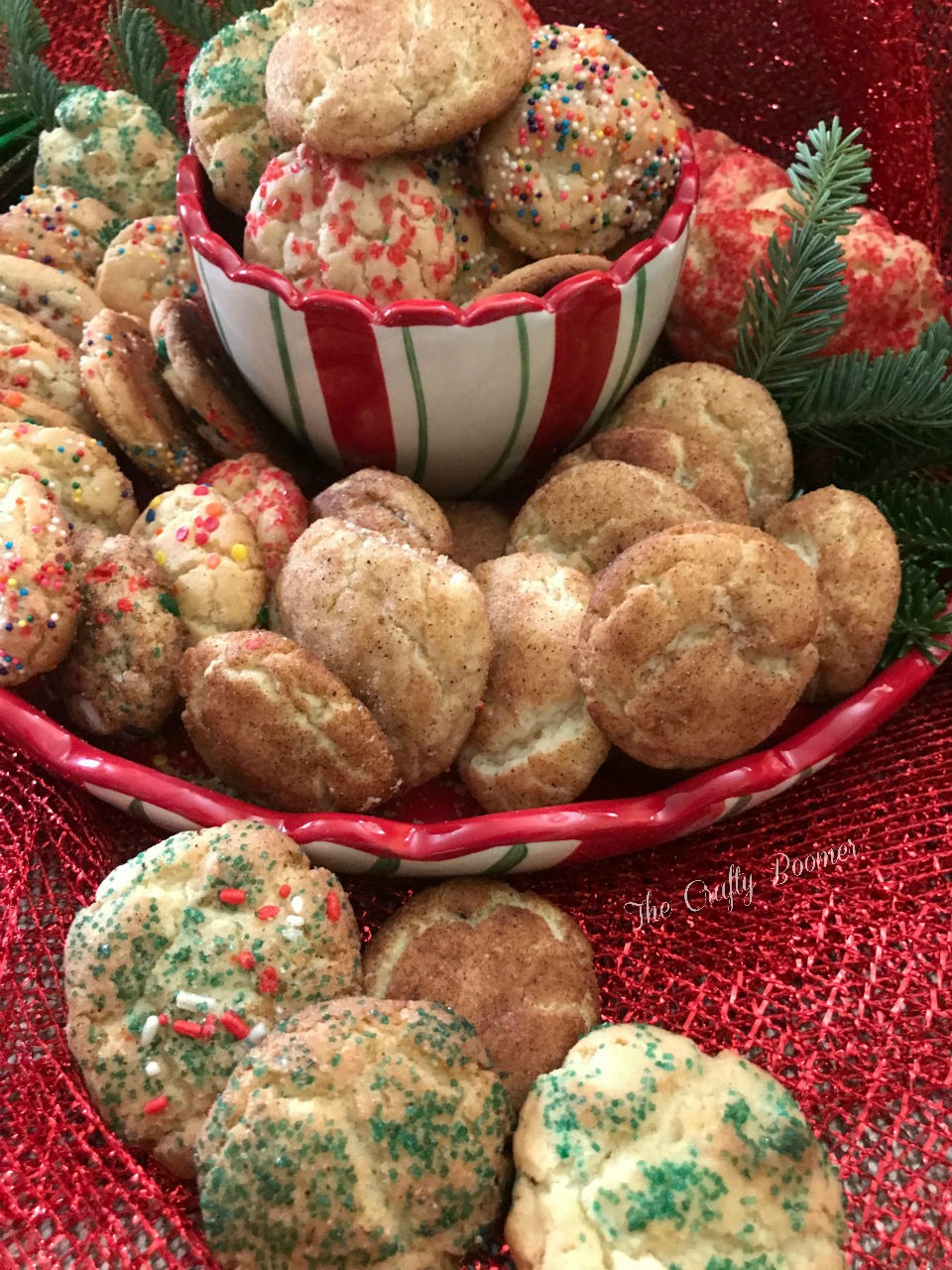 Festive snickerdoodle cookies is a delicious part of the Christmas holiday season.