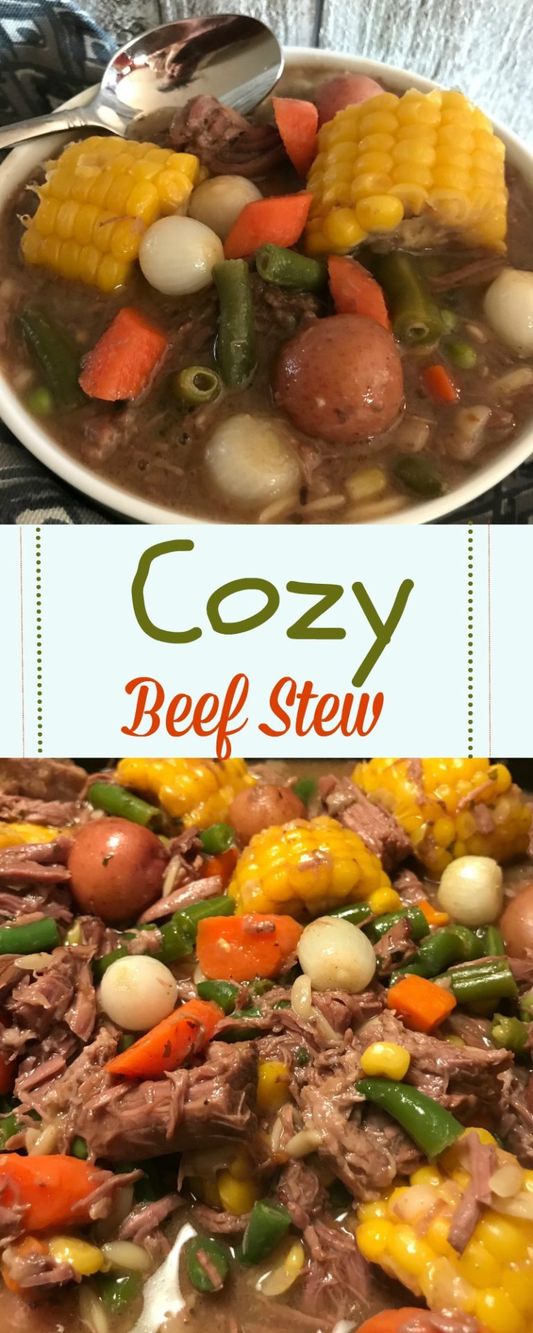 Cuts of beef cooked slowly over several hours in a beef broth and lots of root vegetables.