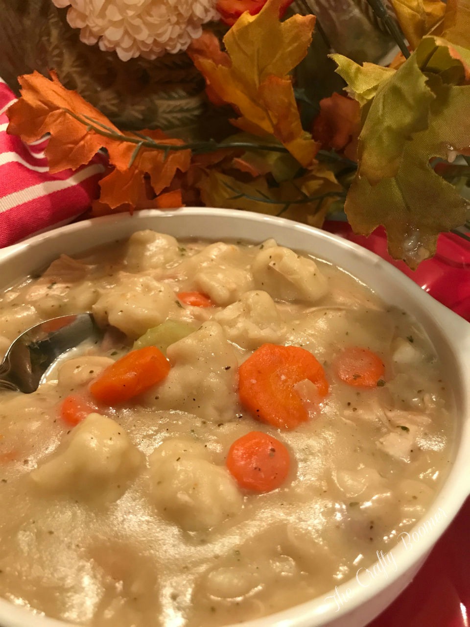 Rotisserie chicken and dumplings are the perfect comfort food that has that classic down home taste.