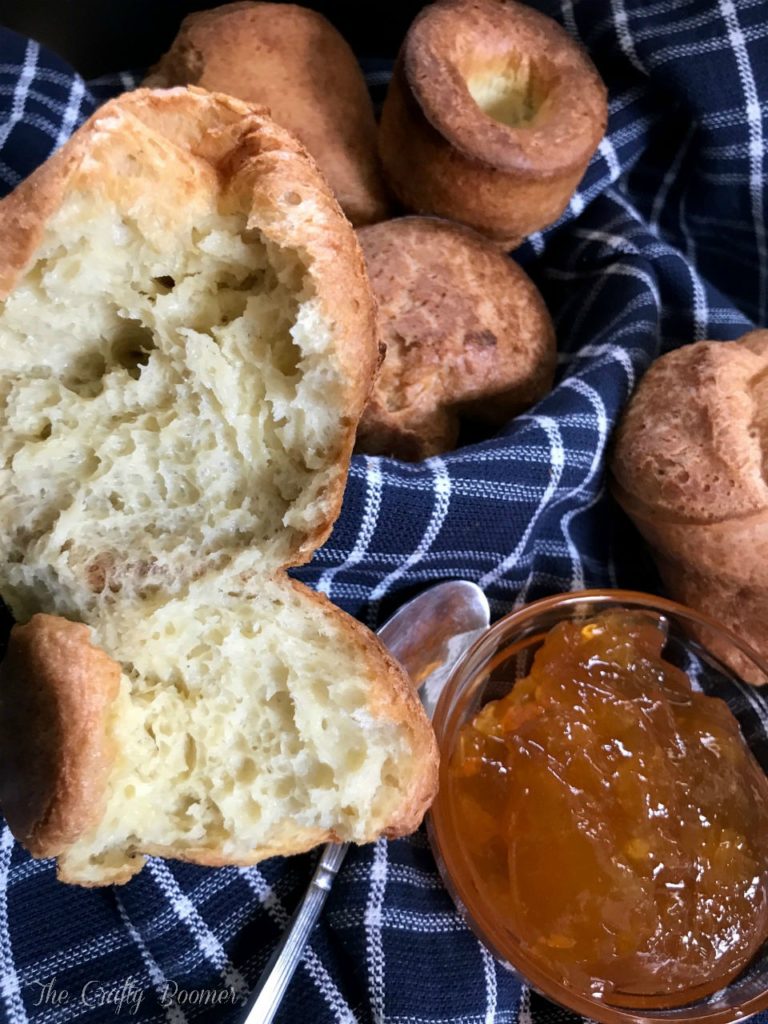 Golden popovers are a very regal quick-bread that are so simple to make. They are sure to become the star of your breakfast/dinner table.