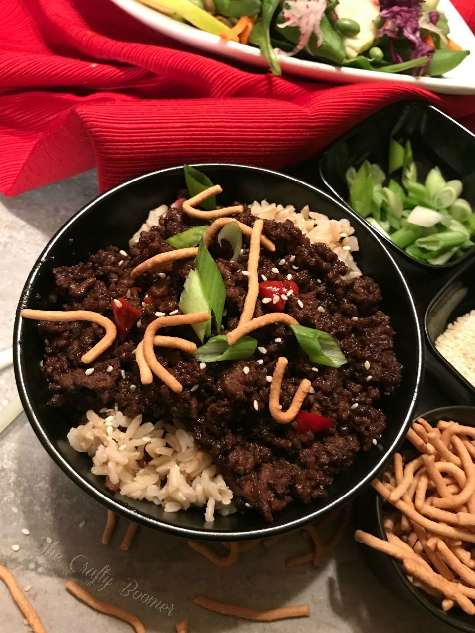 The Korean Beef Bowl is so simple to make. It's sweet, spicy, and delicious.