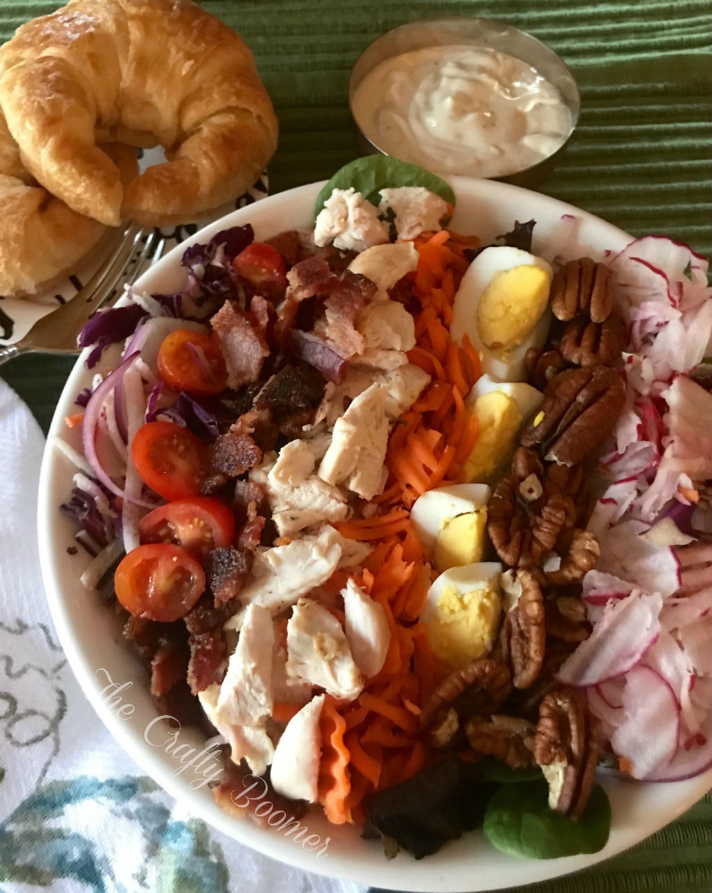 The tasty Cobb salad is bursting with flavor color and nutrients needed to fuel the body.