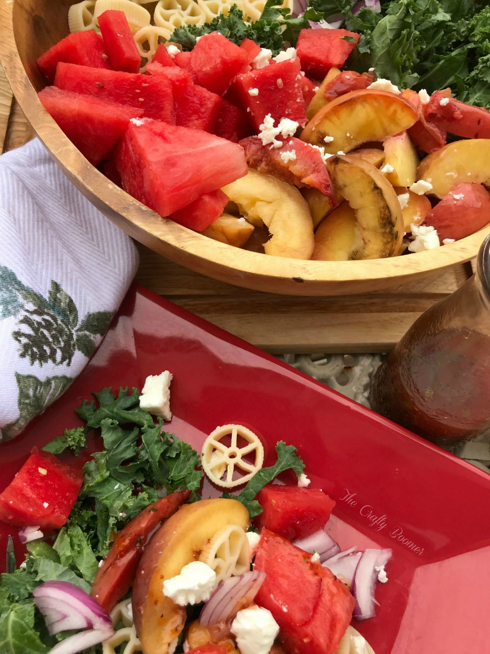 Grilled stone fruit with feta is a simple salad made impressive by its bold flavor and color.