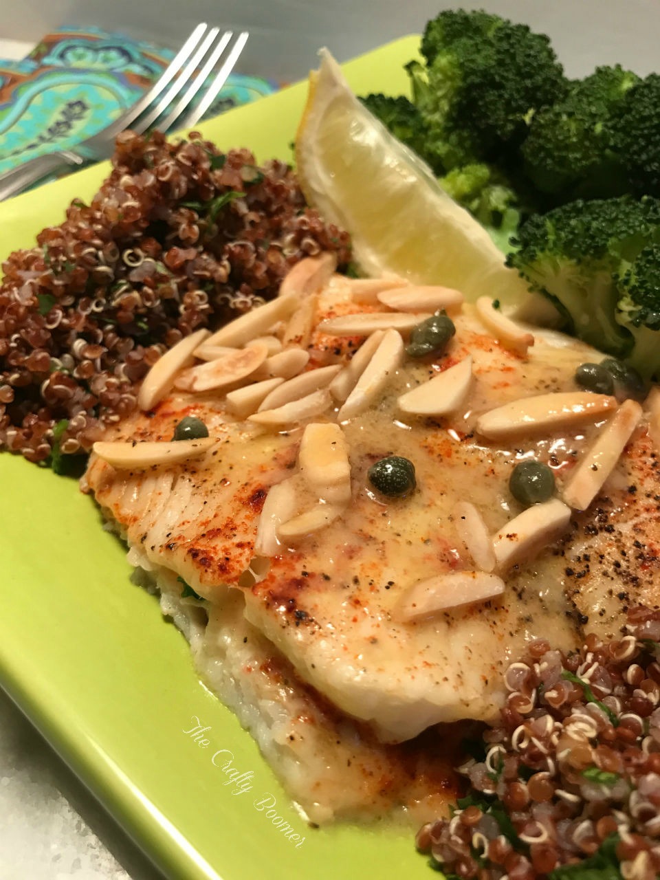 Baked fish with slivered almond is the perfect meal for the busy week day meal. It's quick and easy to prepare, and it's filled with wonderful nutrients.