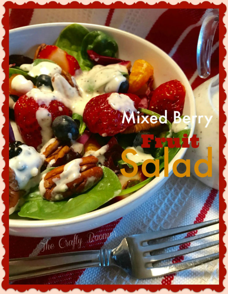 A super seedy Mixed Berry Fruit Salad that comes together in minutes. This healthy salad includes sweet berries, iron rich spinach, along with pecans which are an excellent source of minerals, vitamins, and proteins.