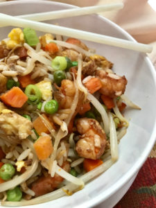 The classic take-out easy ginger shrimp fried rice is so simple and easy to make. This dish could be on your table in less time it would take to be delivered to your door.