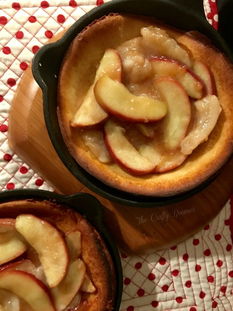 This Dutch baby can make any meal special, it's quick and easy to make. The Apple Pomegranate Dutch Baby can be eaten for brunch, breakfast, dinner or dessert.