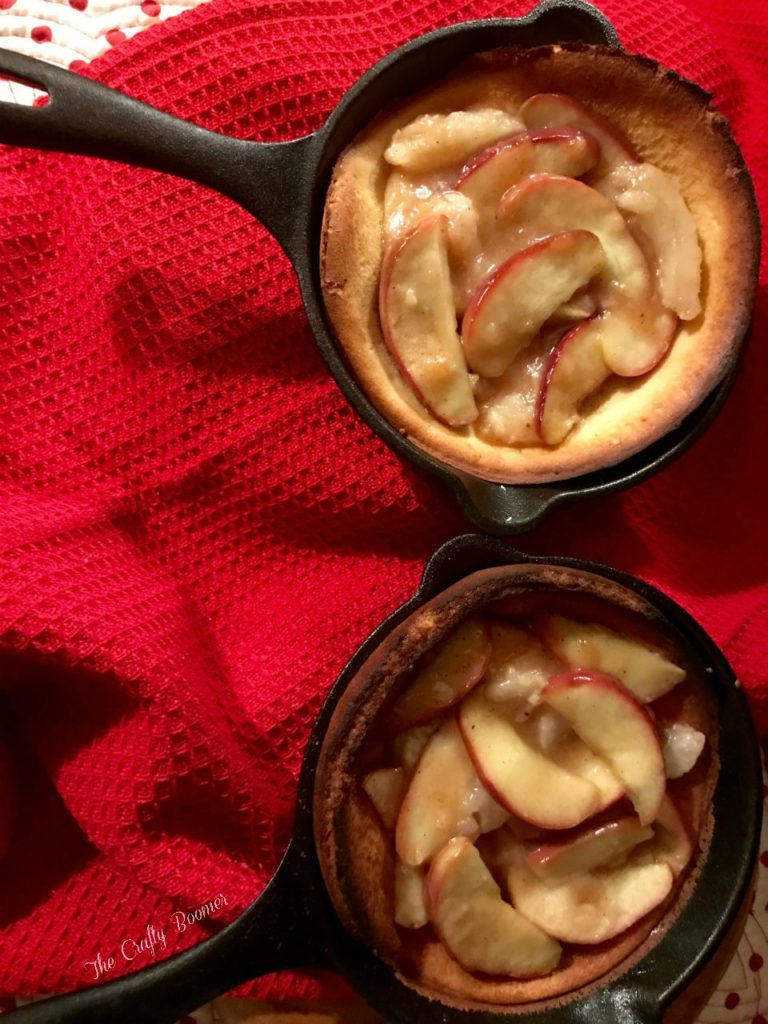 This Dutch baby can make any meal special, it's quick and easy to make. The Apple Pomegranate Dutch Baby can be eaten for brunch, breakfast, dinner or dessert.