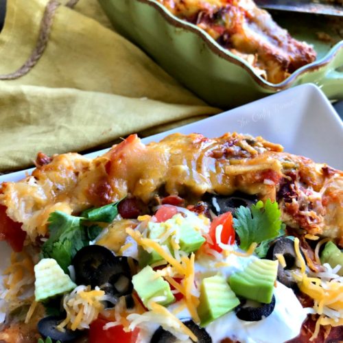 Festive Chicken Enchiladas · The Crafty Boomer