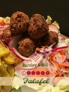 Parsley and Dill Filled Falafel has a wonderful crisp outer coating with an inner soft delectable fluffy center. A wonderful source of protein filled with bold flavor.